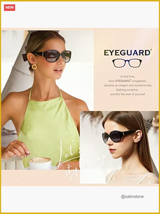 Polarized Sunglasses for Women Retro Vintage Driving UV400 Protection 2 Pack main image 5